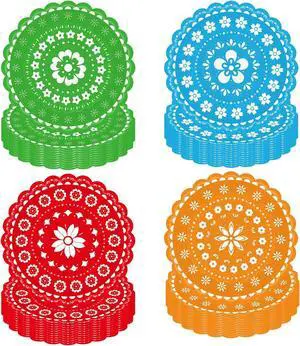 48 PCS Mexican Fiesta Paper Plates 7 Inch, Disposable Cinco De Mayo Party Plates Mexico Papel Picado Dinner Cake Dessert Plate for Carnival Pinata Taco Dance Birthday Decorations (Fiesta) 48 PCS Mexican Fiesta Paper Plates 7 Inch, Disposable Cinco De Mayo Party Plates Mexico Papel Picado Dinner Cake Dessert Plate for Carnival Pinata Taco Dance Birthday Decorations (Fiesta)