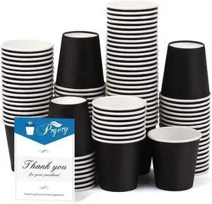100 Pack 3 oz Bathroom Cups, Black Mouthwash Cups, Small Paper Cups 100 Pack 3 oz Bathroom Cups, Black Mouthwash Cups, Small Paper Cups