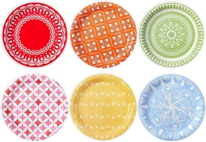 Colored Paper Plates for Party Supplies, 60 Count Multicolor Disposable Dessert Cake Plates for Birthday Baby Shower Cocktail Decorations 7 inch Colored Paper Plates for Party Supplies, 60 Count Multicolor Disposable Dessert Cake Plates for Birthday Baby Shower Cocktail Decorations 7 inch