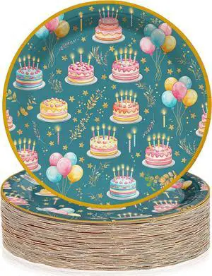 50PCS Happy Birthday Paper Plates 9Inch Colorful Disposable Plates for Birthday Parties, Picnic, Baby Shower, Celebrations & Events Eco-Friendly Tableware 50PCS Happy Birthday Paper Plates 9Inch Colorful Disposable Plates for Birthday Parties, Picnic, Baby Shower, Celebrations & Events Eco-Friendly Tableware
