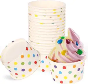 50 Pcs 5.5 oz Ice Cream Cups, Disposable Ice Cream Bowls 50 Pcs 5.5 oz Ice Cream Cups, Disposable Ice Cream Bowls