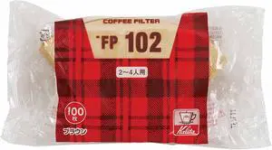 Kalita #13129 FP102 Coffee Filter, Filter Paper, For 2-4 People, 100 Sheets, Brown Kalita #13129 FP102 Coffee Filter, Filter Paper, For 2-4 People, 100 Sheets, Brown