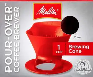 Melitta 64008 Red Ready Joe Filter Cone Melitta 64008 Red Ready Joe Filter Cone