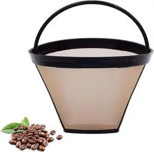 Reusable #4 Cone Coffee Filter Basket for Ninja and Cuisinart Coffee Makers Coffee Accessories - 1 Pack Permanent Replacement for Ninja and Cuisinart Coffee Brewers Reusable #4 Cone Coffee Filter Basket for Ninja and Cuisinart Coffee Makers Coffee Accessories - 1 Pack Permanent Replacement for Ninja and Cuisinart Coffee Brewers