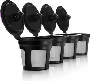 4 Reusable K Cups for Keurig Coffee Makers BPA-Free Refillable Coffee Pods Compatible with K-Classic, K-Elite, K-Express, K-Compact and K-Select (Not for MultiStream) 4 Reusable K Cups for Keurig Coffee Makers BPA-Free Refillable Coffee Pods Compatible with K-Classic, K-Elite, K-Express, K-Compact and K-Select (Not for MultiStream)
