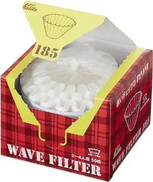 Kalita Wave Series KWF-185#22210 Coffee Filters, White, For 2-4 People, 50 Sheets Kalita Wave Series KWF-185#22210 Coffee Filters, White, For 2-4 People, 50 Sheets
