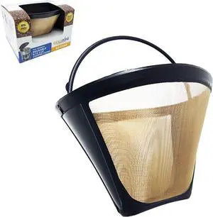 GoldTone Brand Reusable #4 Cone Coffee Filter fits Ninja Coffee Makers and Brewers. BPA-Free GoldTone Brand Reusable #4 Cone Coffee Filter fits Ninja Coffee Makers and Brewers. BPA-Free