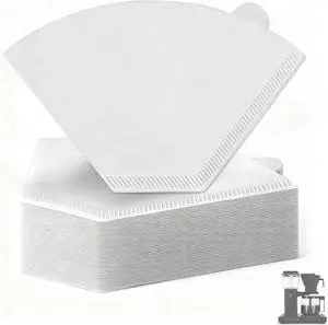 100 Count Coffee Filters #4 Compatible with Technivorm Moccamaster, Oxygen-Bleached White Coffee Filters, Durable No Blowout, Disposable Filter No 4 for Pour Over and Drip Coffee-Maker 100 Count Coffee Filters #4 Compatible with Technivorm Moccamaster, Oxygen-Bleached White Coffee Filters, Durable No Blowout, Disposable Filter No 4 for Pour Over and Drip Coffee-Maker