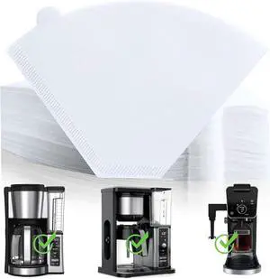 Disposable Coffee Paper Filters, 100 Pcs #4 for Ninja Coffee Maker, White Disposable Coffee Paper Filters, 100 Pcs #4 for Ninja Coffee Maker, White