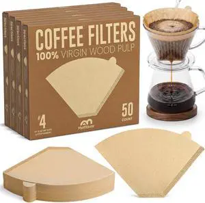 200 Count #4 Cone Coffee Filters, Unbleached Natural Paper Coffee Filters for 812 Cup Coffee Makers, Disposable #4 Cone Filters Compatible with Ninja Cuisinart, Drip Coffee Maker & Pour Over Brewers 200 Count #4 Cone Coffee Filters, Unbleached Natural Paper Coffee Filters for 812 Cup Coffee Makers, Disposable #4 Cone Filters Compatible with Ninja Cuisinart, Drip Coffee Maker & Pour Over Brewers