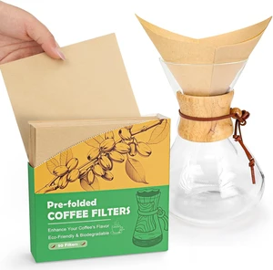 BYKITCHEN Pre-folded Pour Over Coffee Filters, Natural Coffee Filter Paper BYKITCHEN Pre-folded Pour Over Coffee Filters, Natural Coffee Filter Paper