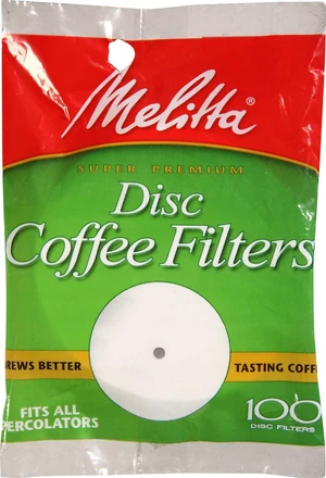 Melitta Super Premium Disc Coffee Filters, White, 100 Count (Pack of 1) Melitta Super Premium Disc Coffee Filters, White, 100 Count (Pack of 1)