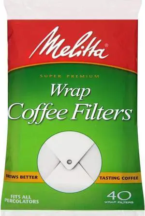 Melitta USA Inc 627402 White Wrap Coffee Filter 40 Filters Melitta USA Inc 627402 White Wrap Coffee Filter 40 Filters