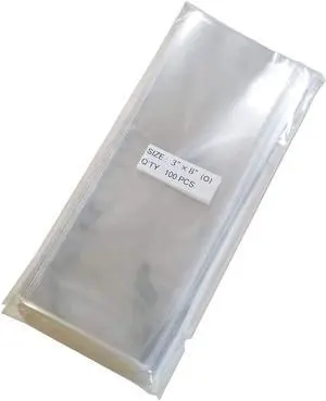 UNIQUEPACKING 100 Pcs 3x8 (O) Clear Flat Cello Cellophane Bags Good for Bakery Cake Cookie Candies UNIQUEPACKING 100 Pcs 3x8 (O) Clear Flat Cello Cellophane Bags Good for Bakery Cake Cookie Candies