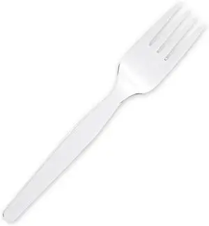 Genuine Joe Heavyweight White Plastic Forks (Pack of 100) Genuine Joe Heavyweight White Plastic Forks (Pack of 100)