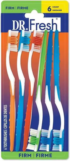 Dr. Fresh 6 Pack Firm Toothbrushes Dr. Fresh 6 Pack Firm Toothbrushes