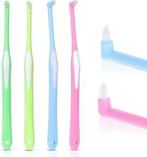 Ouligay 4Pcs End Tuft Toothbrush Adult Tufted Brush Single Tuft Toothbrushes Small Head Tiny Interdental Interspace Toothbrushes Orthodontic Toothbrush for Braces Detail Cleaning Ouligay 4Pcs End Tuft Toothbrush Adult Tufted Brush Single Tuft Toothbrushes Small Head Tiny Interdental Interspace Toothbrushes Orthodontic Toothbrush for Braces Detail Cleaning