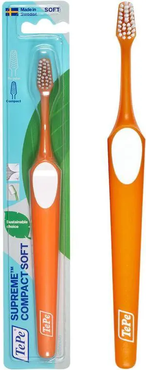 TePe Supreme Compact Soft Toothbrushes Soft Bristle Toothbrush 1 Pk TePe Supreme Compact Soft Toothbrushes Soft Bristle Toothbrush 1 Pk