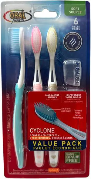 ALAZCO 3pc Soft Toothbrush Deep Cleaning Sensitive Teeth Gum Extra Fine Bristles Ergonomic Non-Slip Comfort Hold Easy Grip Tooth Brush & Caps BPA-Free ALAZCO 3pc Soft Toothbrush Deep Cleaning Sensitive Teeth Gum Extra Fine Bristles Ergonomic Non-Slip Comfort Hold Easy Grip Tooth Brush & Caps BPA-Free
