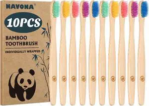 10 Kids Bamboo Toothbrushes Aged 5+, Individually Wrapped Bulk Toothbrush 10 Kids Bamboo Toothbrushes Aged 5+, Individually Wrapped Bulk Toothbrush