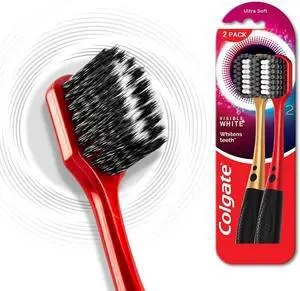 Colgate Visible White O2 Manual Toothbrush for Adults- 2 Pcs, Helps Prevent Bad Breath, Cavities, Enamel & Gum Problems. Colgate Visible White O2 Manual Toothbrush for Adults- 2 Pcs, Helps Prevent Bad Breath, Cavities, Enamel & Gum Problems.