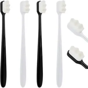 Ouligay 4Pcs Soft Bristle Toothbrush With 20000 Micro Nano Bristles - Extra Soft for Sensitive Teeth, Manual Toothbrush for Adults Ouligay 4Pcs Soft Bristle Toothbrush With 20000 Micro Nano Bristles - Extra Soft for Sensitive Teeth, Manual Toothbrush for Adults