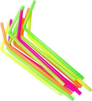 Jacent Flexible Disposable Drinking Straws, Bendable Plastic Neon Straws: 125 Count per Pack, Fun Bendy Kids Straws, Great For Summer Drinks, Crafts, Parties, And More Jacent Flexible Disposable Drinking Straws, Bendable Plastic Neon Straws: 125 Count per Pack, Fun Bendy Kids Straws, Great For Summer Drinks, Crafts, Parties, And More