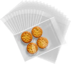 4"x6" Self Sealing Cellophane Bags, 200pcs Resealable Clear Plastic Bags for Cookies,Snacks,Bakery, Small Parts,Gift Packaging 4"x6" Self Sealing Cellophane Bags, 200pcs Resealable Clear Plastic Bags for Cookies,Snacks,Bakery, Small Parts,Gift Packaging