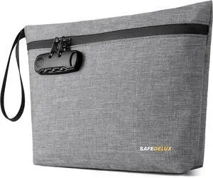 Smell Proof Bag, Odor Proof Bag with Combination Lock, Durable Smell Proof Container with Carbon Lining, Secure Odorless Travel Pouch for Home & On-the-Go (Grey) Smell Proof Bag, Odor Proof Bag with Combination Lock, Durable Smell Proof Container with Carbon Lining, Secure Odorless Travel Pouch for Home & On-the-Go (Grey)