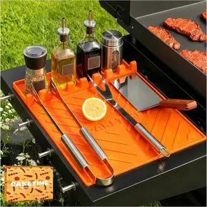 CAKETIME Silicone Grill Mats for Blackstone Griddle Accessories Baking Cooking Kitchen BBQ Must Haves Countertop Weber Traeger Stove Outdoor Camping Lawn Orange Father Dad Chef Men Gifts CAKETIME Silicone Grill Mats for Blackstone Griddle Accessories Baking Cooking Kitchen BBQ Must Haves Countertop Weber Traeger Stove Outdoor Camping Lawn Orange Father Dad Chef Men Gifts