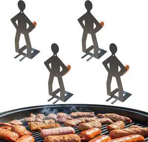 4 PCS Funny BBQ Stand Man Hot Dog Holder-Reusable Stainless Steel Hotdog and Sausage Stand-Portable Hot Dog Roaster-Barbecue Grill Accessories-Ideal For Camping And Party Gifts 4 PCS Funny BBQ Stand Man Hot Dog Holder-Reusable Stainless Steel Hotdog and Sausage Stand-Portable Hot Dog Roaster-Barbecue Grill Accessories-Ideal For Camping And Party Gifts