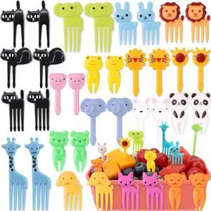 55 Pcs Childrens Toothpicks, Toddler Food Picks & Bento Forks 55 Pcs Childrens Toothpicks, Toddler Food Picks & Bento Forks