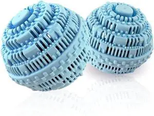 2pcs Laundry Ball - Natural Non-Chemical Detergent Laundry Balls for Washing Machine - Eco Friendly Wash Ball & Detergent Alternative for 2000 Washings(Light Blue) 2pcs Laundry Ball - Natural Non-Chemical Detergent Laundry Balls for Washing Machine - Eco Friendly Wash Ball & Detergent Alternative for 2000 Washings(Light Blue)