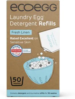 Ecoegg Laundry Egg Refill Pellets, 50 Loads, Fresh Linen, Sensitive Skin Laundry Detergent Ecoegg Laundry Egg Refill Pellets, 50 Loads, Fresh Linen, Sensitive Skin Laundry Detergent