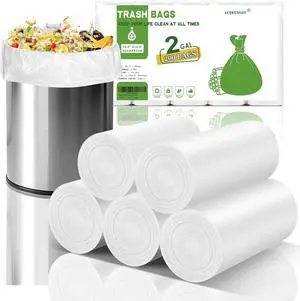 2 Gallon Small Bathroom Trash-Bags - Mini Garbage Bags Biodegradable White Trash Can Liners 200 Count Kitchen Office Car Little Waste Basket Unscented Tiny Strong Thick 2 Gallon Small Bathroom Trash-Bags - Mini Garbage Bags Biodegradable White Trash Can Liners 200 Count Kitchen Office Car Little Waste Basket Unscented Tiny Strong Thick