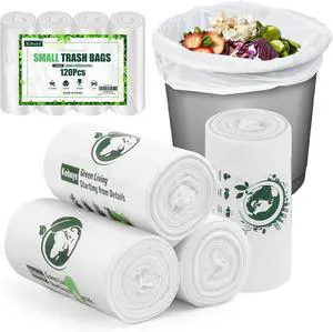 Small Trash Bags 1.2 Gallon - Biodegradable Gallon Waste Bag for Bathroom Small Trash Bags 1.2 Gallon - Biodegradable Gallon Waste Bag for Bathroom