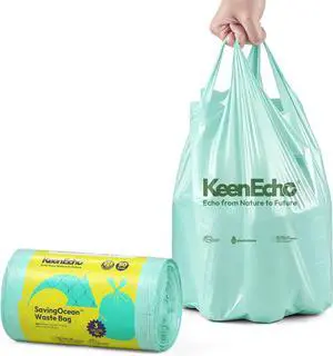 3 Gallon 50 Counts Small Green Trash Bags with Handle, Ocean Fishing Nets Upcycling, Sage & Sea Salt Scented, Plastic Garbage Bags, Waste Bag for Bathroom, Kitchen, Office and Pets 3 Gallon 50 Counts Small Green Trash Bags with Handle, Ocean Fishing Nets Upcycling, Sage & Sea Salt Scented, Plastic Garbage Bags, Waste Bag for Bathroom, Kitchen, Office and Pets