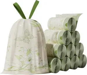 4 Gallon Drawstring Small Kitchen Trash Bags - 50 Counts 4 Gallon Drawstring Small Kitchen Trash Bags - 50 Counts