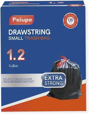 1.2 Gallon Trash Bag,120 Counts Strong Small Trash Bag Garbage Bags,Thick Drawstring Trash Can Liners for Bathroom Kitchen Bedroom Office Dorm (1.2, Gallons) 1.2 Gallon Trash Bag,120 Counts Strong Small Trash Bag Garbage Bags,Thick Drawstring Trash Can Liners for Bathroom Kitchen Bedroom Office Dorm (1.2, Gallons)