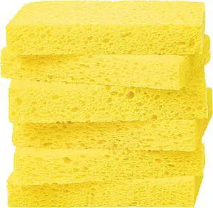 6 Pack Yellow Cellulose Scrub Sponges Non-Scratch Heavy Duty Kitchen 6 Pack Yellow Cellulose Scrub Sponges Non-Scratch Heavy Duty Kitchen
