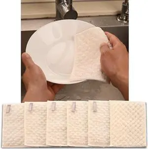White Microfiber Scrubbing Pads, Non-Scratch for Pots, 6-Pack White Microfiber Scrubbing Pads, Non-Scratch for Pots, 6-Pack