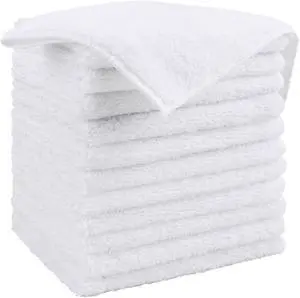 HOMEXCEL White Microfiber Cleaning Cloth, Microfiber Towels for Car,12 PK HOMEXCEL White Microfiber Cleaning Cloth, Microfiber Towels for Car,12 PK