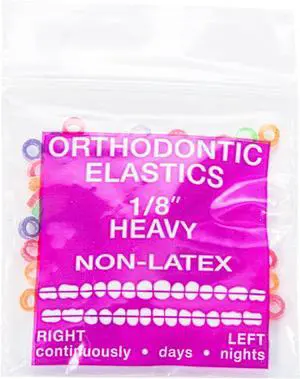JMU Orthodontic Elastics 1/8 Heavy, 100 Pack Dental Rubber Bands JMU Orthodontic Elastics 1/8 Heavy, 100 Pack Dental Rubber Bands