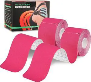 K Tape Precut Strips (40 Count, 10") | Latex-Free Kinesiology Tape for Sports | Athletic Tape Ideal for Knee, Shoulder, and Elbow Support (Pink, 5CM X 5M) K Tape Precut Strips (40 Count, 10") | Latex-Free Kinesiology Tape for Sports | Athletic Tape Ideal for Knee, Shoulder, and Elbow Support (Pink, 5CM X 5M)