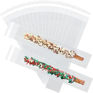 300 Pack 2x10 Inch Pretzel Rod Bags, Clear Self-Sealing Cellophane Bags 300 Pack 2x10 Inch Pretzel Rod Bags, Clear Self-Sealing Cellophane Bags