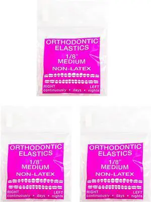 JMU Clear Non-Latex Orthodontic Elastics 1/8 Medium, 300 Pack Orthodontic Rubber Bands Intraoral Elastic Bands Dental Rubber Bands Made in USA JMU Clear Non-Latex Orthodontic Elastics 1/8 Medium, 300 Pack Orthodontic Rubber Bands Intraoral Elastic Bands Dental Rubber Bands Made in USA