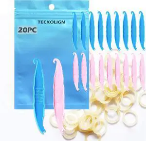 20 Pack Dental Elastic Rubber Bands Placers for Braces, Plastic Orthodontic Elastic Placers, Rubber Bands Push and Pull Hook Tool, 20 Pcs (10 Blue & 10 Pink) 20 Pack Dental Elastic Rubber Bands Placers for Braces, Plastic Orthodontic Elastic Placers, Rubber Bands Push and Pull Hook Tool, 20 Pcs (10 Blue & 10 Pink)