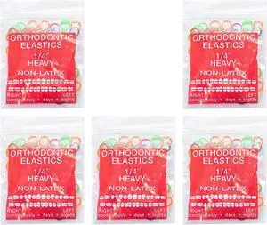JMU Orthodontic Elastics 1/4 Heavy, 500 Pack Dental Rubber Bands JMU Orthodontic Elastics 1/4 Heavy, 500 Pack Dental Rubber Bands