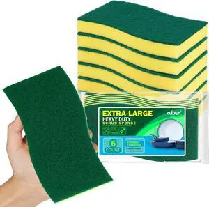 AIDEA Sponges Kitchen, 6-Pack XL Heavy Duty Dish Sponges, Cleaning Sponges AIDEA Sponges Kitchen, 6-Pack XL Heavy Duty Dish Sponges, Cleaning Sponges