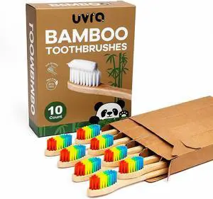 Bamboo Toothbrush 10 Pack Manual Toothbrushes for Adults Plastic Free Toothbrush Oraganic Bamboo Tooth Brush Wood Toothbrush (Rainbow) Bamboo Toothbrush 10 Pack Manual Toothbrushes for Adults Plastic Free Toothbrush Oraganic Bamboo Tooth Brush Wood Toothbrush (Rainbow)